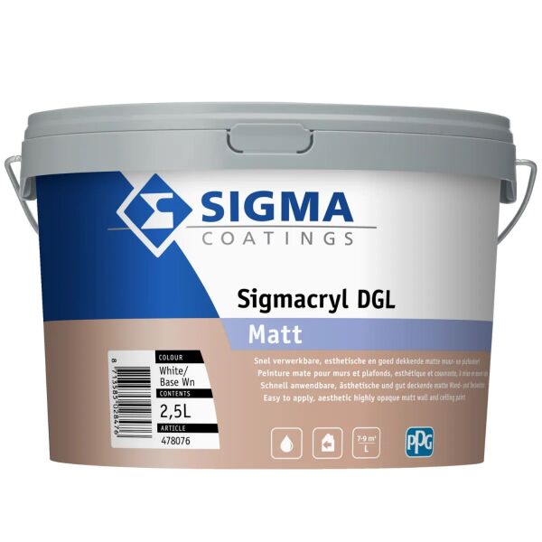 Sigmacryl DGL Matt - Op Kleur Gemengd - 2,5L