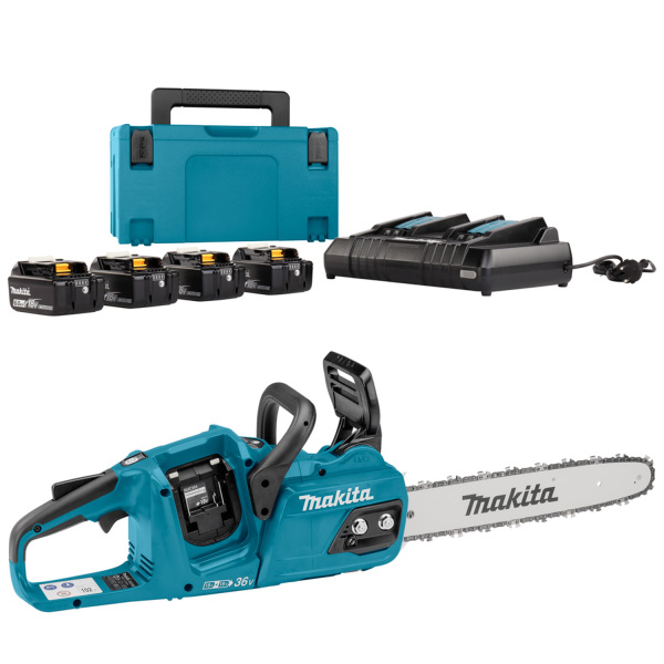 Makita DUC355PG4J LXT 2x18V Li-Ion Accu Kettingzaag Set (4x 6.0Ah) In Mbox - 35cm
