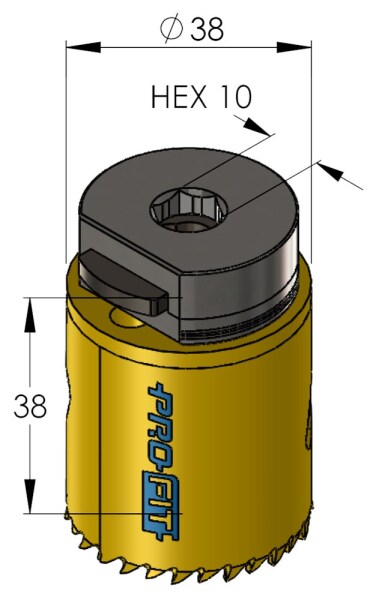 ProFit 09051038 BiMetal Plus Gatzaag 38mm - Detailed view of the product