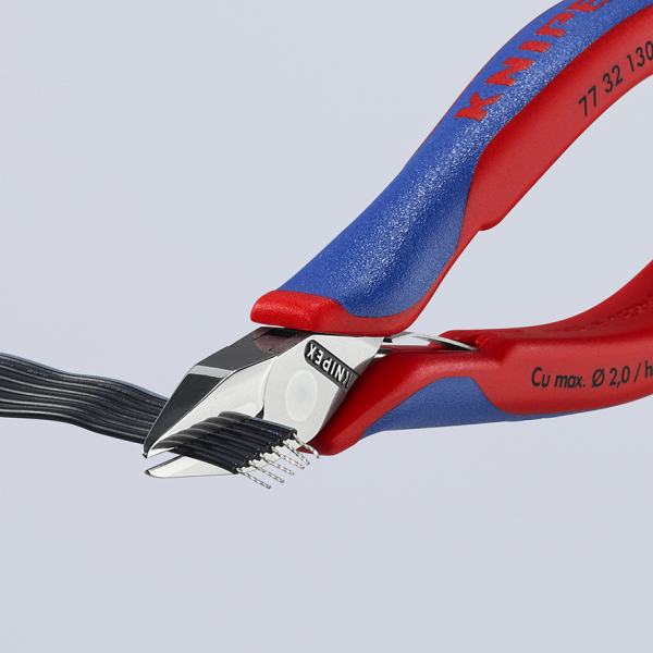 Knipex 77 02 130 Elektronica Zijsnijtang - 130mm - Detailed view of the product