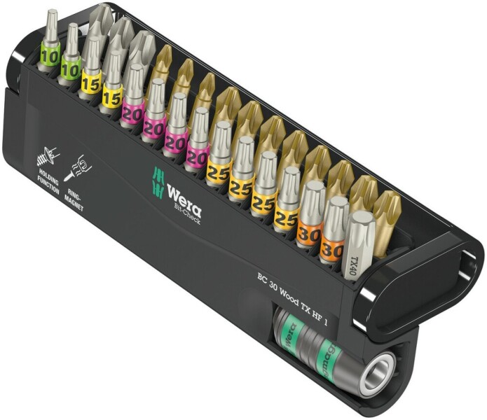 Wera 05057436001 30-delige Bit-Check 30 Wood TX HF 1 - PH/PZ/TX - Default image for the product