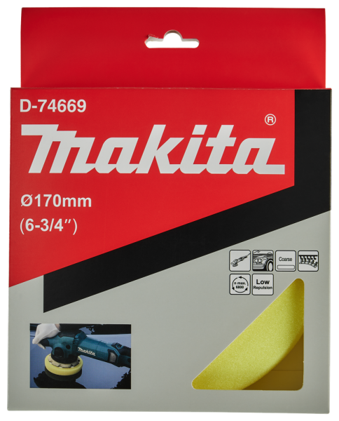 Makita D-74669 Spons Geel - Hard Grof - 170mm - Detailed view of the product