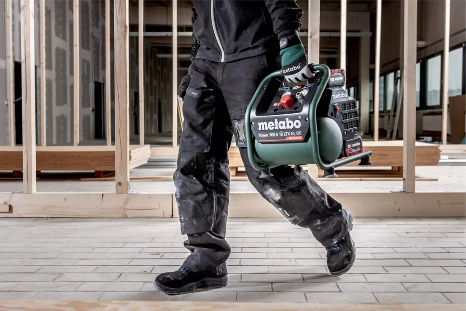 Metabo Power 160-5 18 LTX BL OF 18V Li-Ion Accu Compressor Body - 8 Bar - 120L/min - Koolborstelloos thumbnail 4