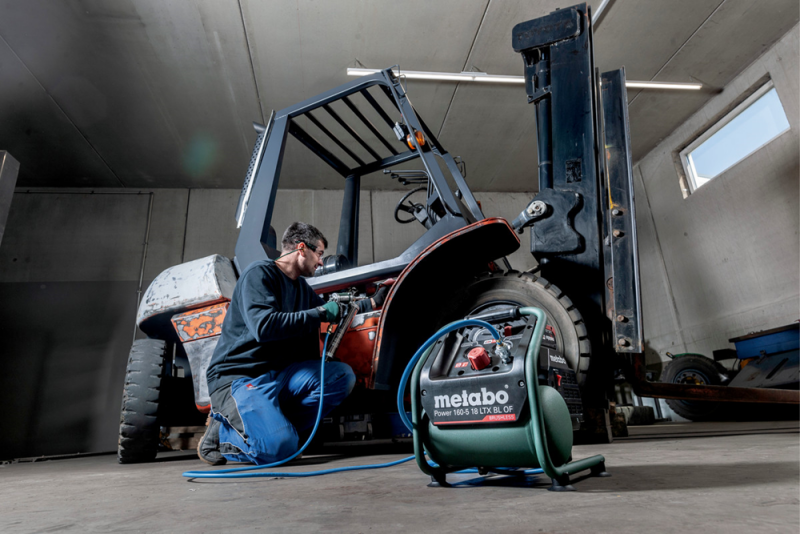 Metabo Power 160-5 18 LTX BL OF 18V Li-Ion Accu Compressor Body - 8 Bar - 120L/min - Koolborstelloos - Detailed view of the product