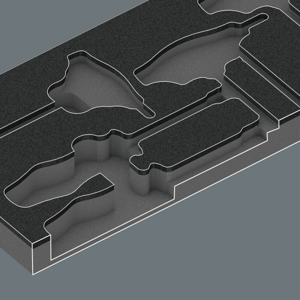 Wera 05137313001 9813 Schuimstof Inlegstuk Hex Schroevendraaierset 1 - Detailed view of the product