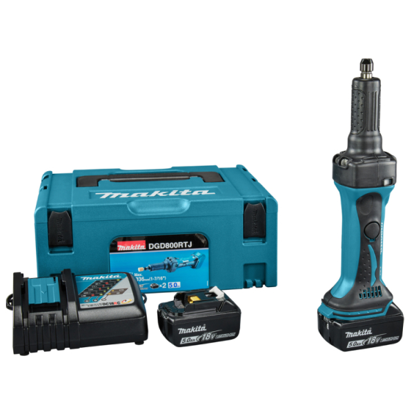 Makita DGD800Y1J 18V Li-Ion Accu Rechte Slijper Body + (1x 1.5Ah Accu) In Mbox - 6mm afbeelding