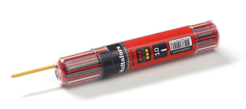 Hultafors HRD GRY Markeerpotlood Navulling (10st) - Grijs, Rood En Geel - Detailed view of the product