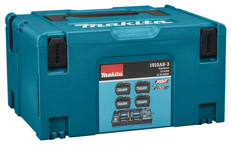 Makita 1910A8-3 40V XGT Li-ion Accu Starterset (4x 8.0Ah) + Duolader In Mbox - Detailed view of the product