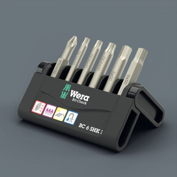 Wera 05073631001 6-delige Bit-Check 6 SHK 1 SB Set - Detailed view of the product