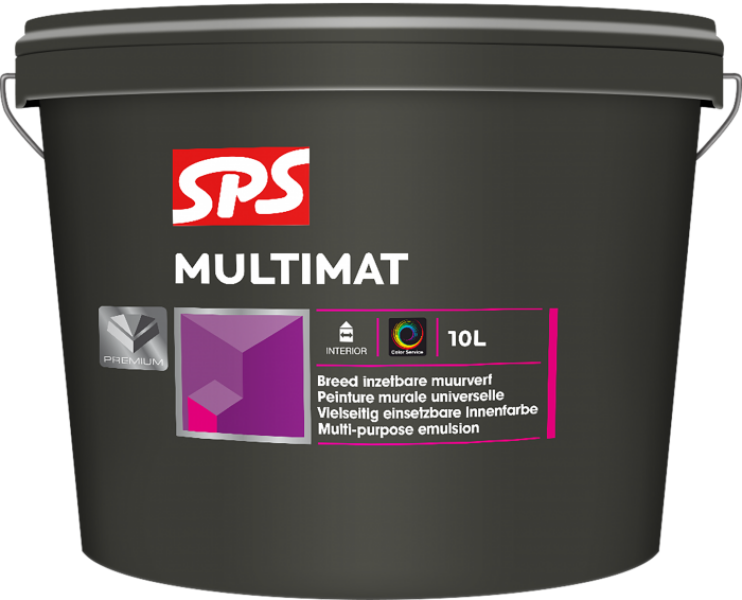 Sps Multimat Muurverf  9010 4 Liter