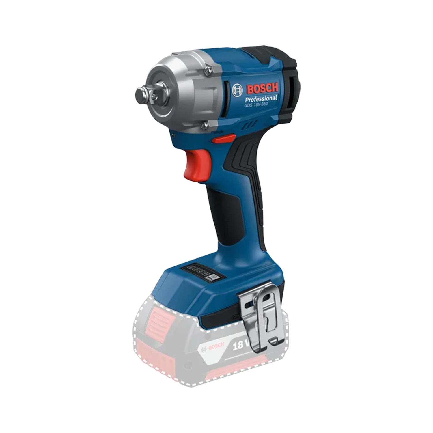 Bosch Blauw GDS 18V-350 Accu slagmoeraanzetter | Zonder accu's en lader - 06019M5000