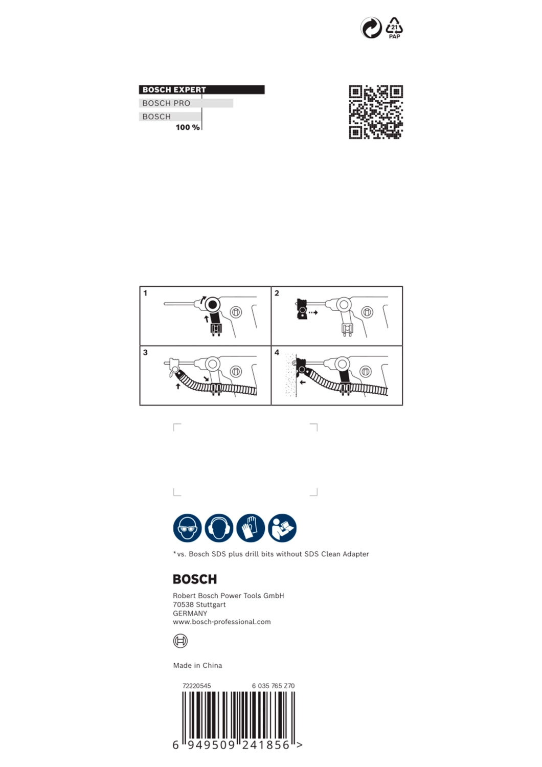 Bosch 2608901480 EXPERT SDS Clean-adapter Voor Boormachine thumbnail 3