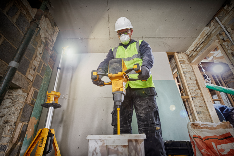 DeWALT DCD240N 54V Li-ion XR FlexVolt Accu Mixer Body - M14 - 160mm - Detailed view of the product