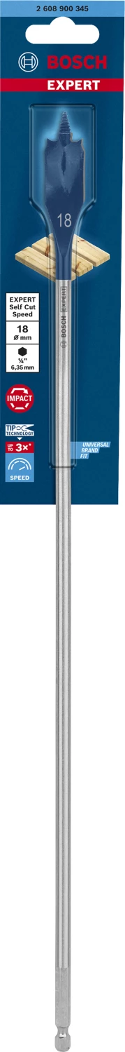 Bosch 2608900345 EXPERT Speedboor Self Cut Speed, Zeskantschacht 18 X 400mm thumbnail 2