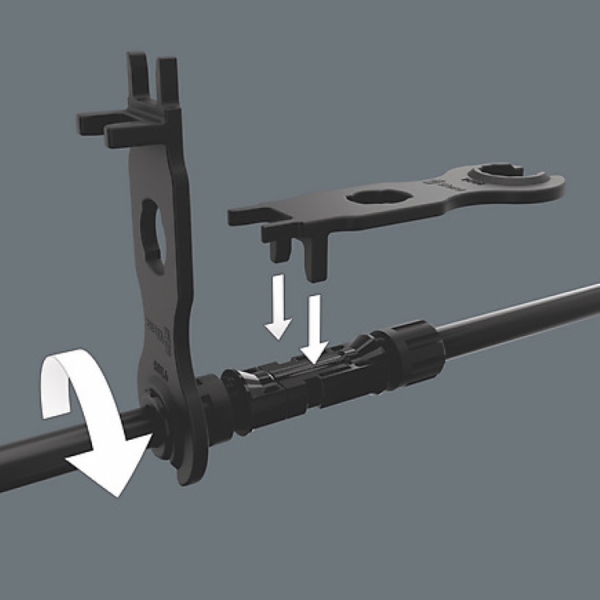 Wera 05136700001 2-delig 9108/2 Set Montagesleutels Voor MC4-insteekverbindingen - Detailed view of the product