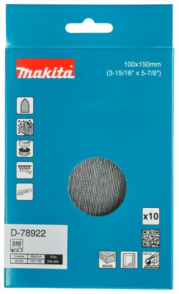 Makita D-78922 Schuurnet - 100x150mm K240 - Detailed view of the product