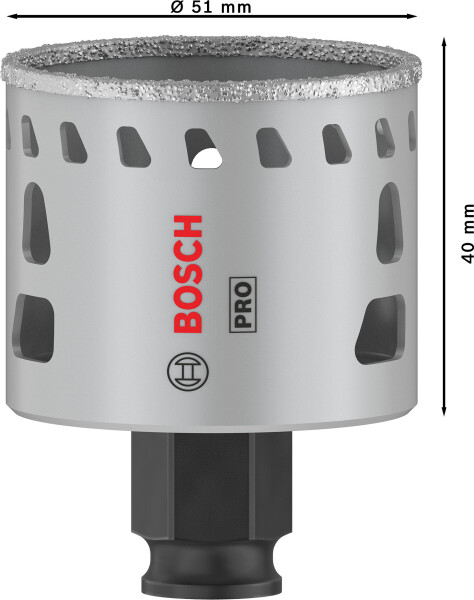 Bosch 2608901562 PRO Tile PC Plus Diamantgatzaag Voor Tegels - 51mm - Detailed view of the product