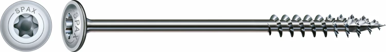 SPAX Houtconstructieschroeven Discuskop - Deeldraad -T30 - 6.0x100 Mm (100st)