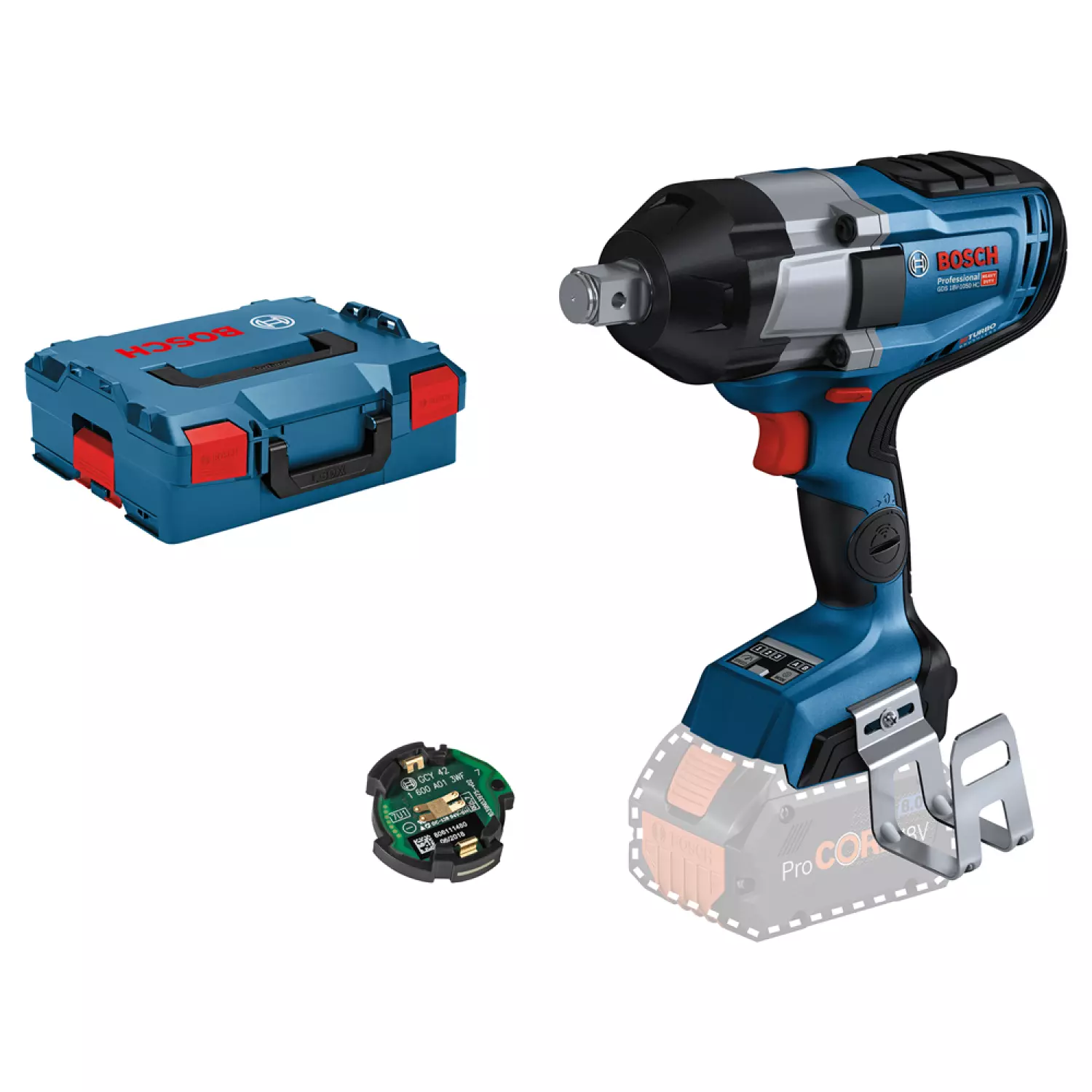 Bosch GDS 18V-1050 HC 18V Li-Ion Accu BiTurbo Slagmoeraanzetter Body Incl. Bluetooth Module In L-Boxx - 1050Nm - Koolborstelloos thumbnail 3