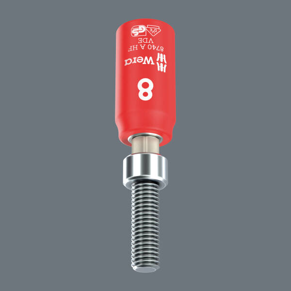 Wera 05005901001 8740 B VDE HF Zyklop Bitdop Geïsoleerd - 1/4"- 4mm - Detailed view of the product
