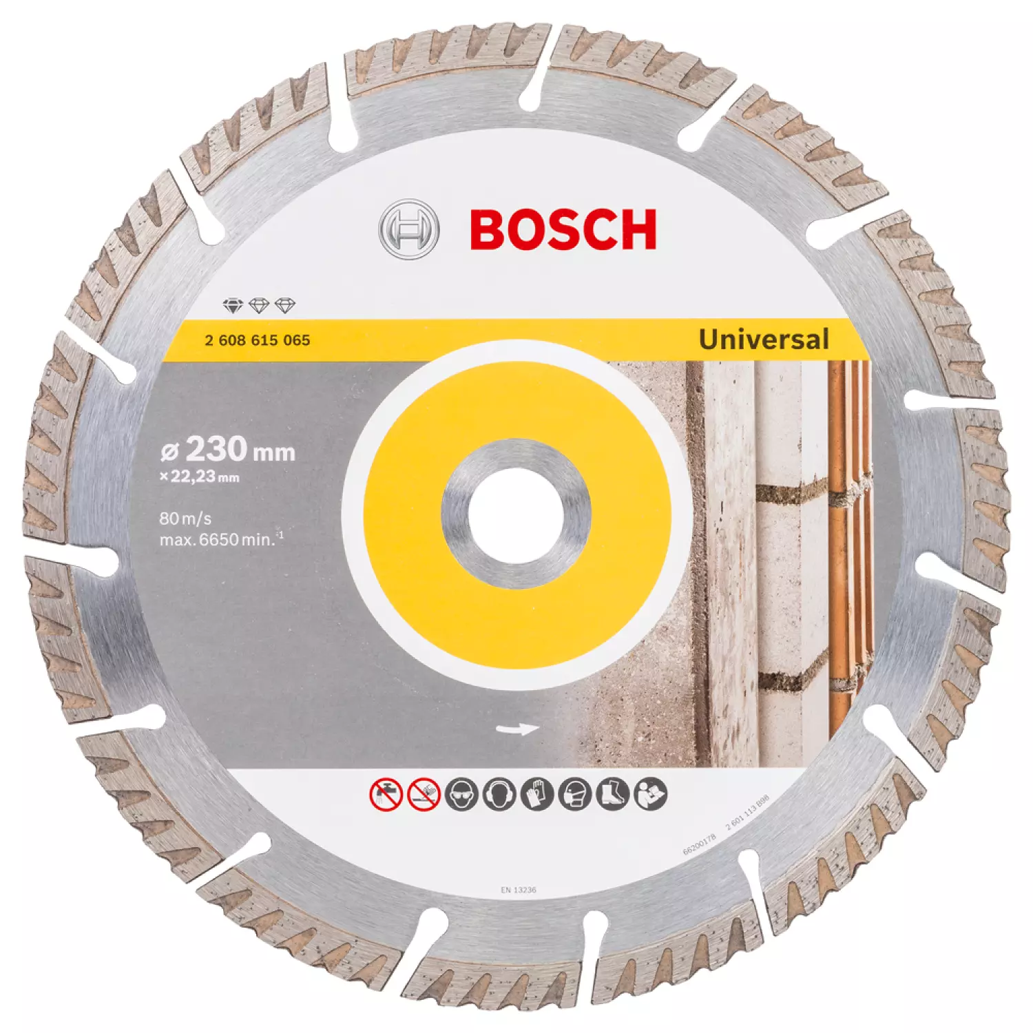 Bosch 2608615065 Standard Diamantdoorslijpschijf - 230 X 22,23 X 2,6mm - Universeel