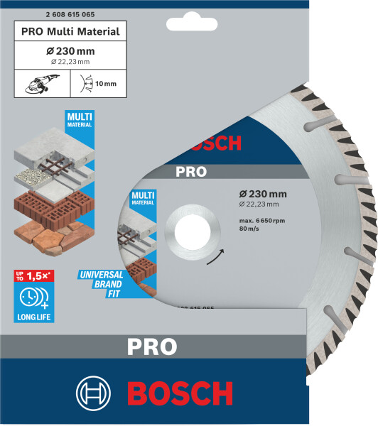 Bosch 2608615065 Standard Diamantdoorslijpschijf - 230 X 22,23 X 2,6mm - Universeel - Detailed view of the product