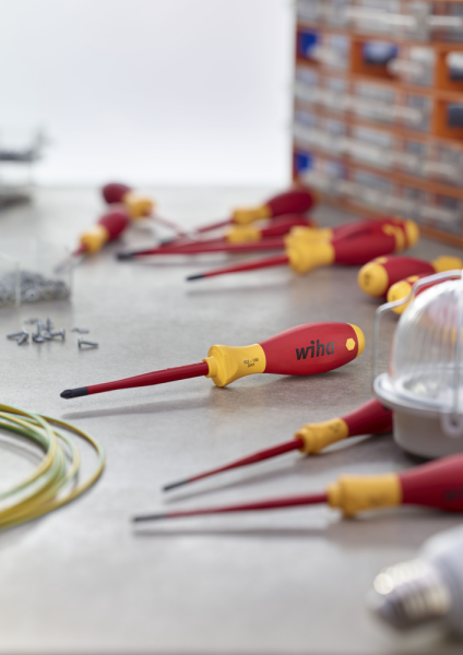 Wiha 3281 SoftFinish Electric SlimFix PlusMinus Schroevendraaier - Pozidriv/Sleuf - SL/PZ1 X 80mm - Detailed view of the product