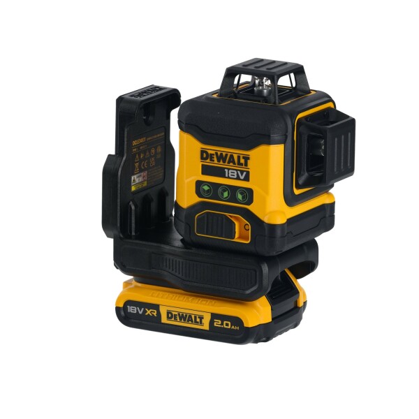 DeWALT DCLE34031D1-QW 18V Li-ion Accu Zelfnivellerende Kruislijnlaser Set (1x 2.0Ah) - 3x360° - Groen - Detailed view of the product