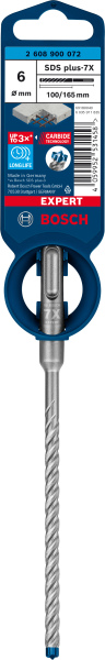 Bosch 2608900072 EXPERT Hamerboor SDS Plus-7X - 6x100x165mm - Detailed view of the product