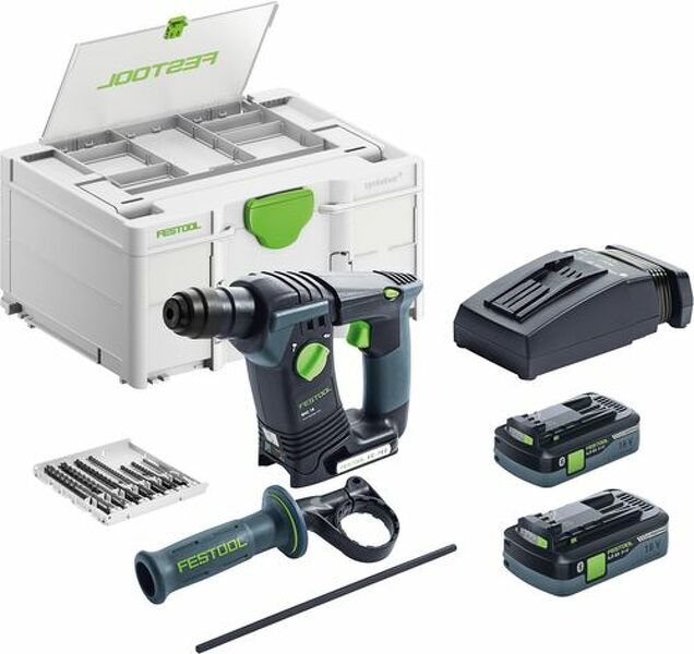 Festool BHC 18 HPC 4,0 I-Plus 18V Li-Ion Accu SDS-Plus Boorhamer Set (2x 4,0Ah) In Systainer - 1,8J EAN: 4014549414613