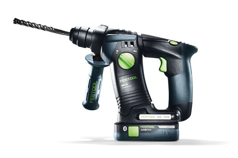Festool BHC 18 HPC 4,0 I-Plus 18V Li-Ion Accu SDS-Plus Boorhamer Set (2x 4,0Ah) In Systainer - 1,8J - Detailed view of the product