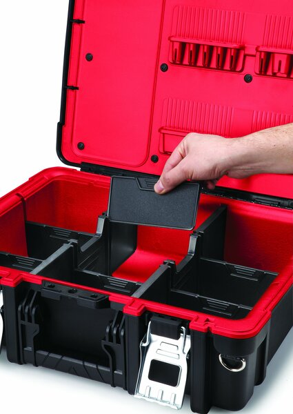 Keter 237003 Technician Gereedschapskoffer - Zwart/rood - Detailed view of the product