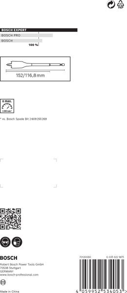 Bosch 2608900331 EXPERT 3-delige Speedborenset Self Cut Speed - 20/22/25mm - Detailed view of the product