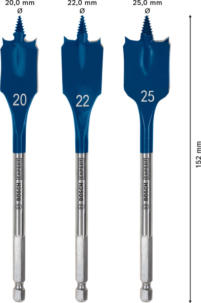 Bosch 2608900331 EXPERT 3-delige Speedborenset Self Cut Speed - 20/22/25mm - Detailed view of the product