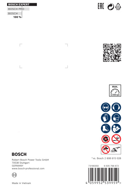 Bosch 2608900660 EXPERT Diamantdoorslijpschijf - MultiMaterial - 125 X 22,23 X 2,2 X 12mm - Detailed view of the product