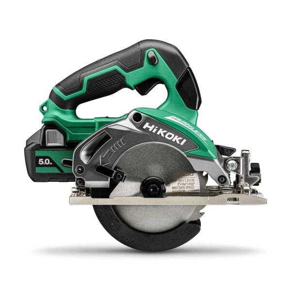 HiKOKI C1805DAWRZ 18V Li-ion Accu Cirkelzaag Set (2x 5,0Ah) In HSC IV- 125mm - Detailed view of the product