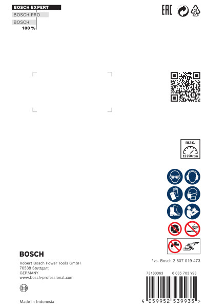 Bosch 2608900658 EXPERT X-LOCK Diamantschijf Hard Ceramic 125 X 22,23 X 1,4 X 10mm - Detailed view of the product