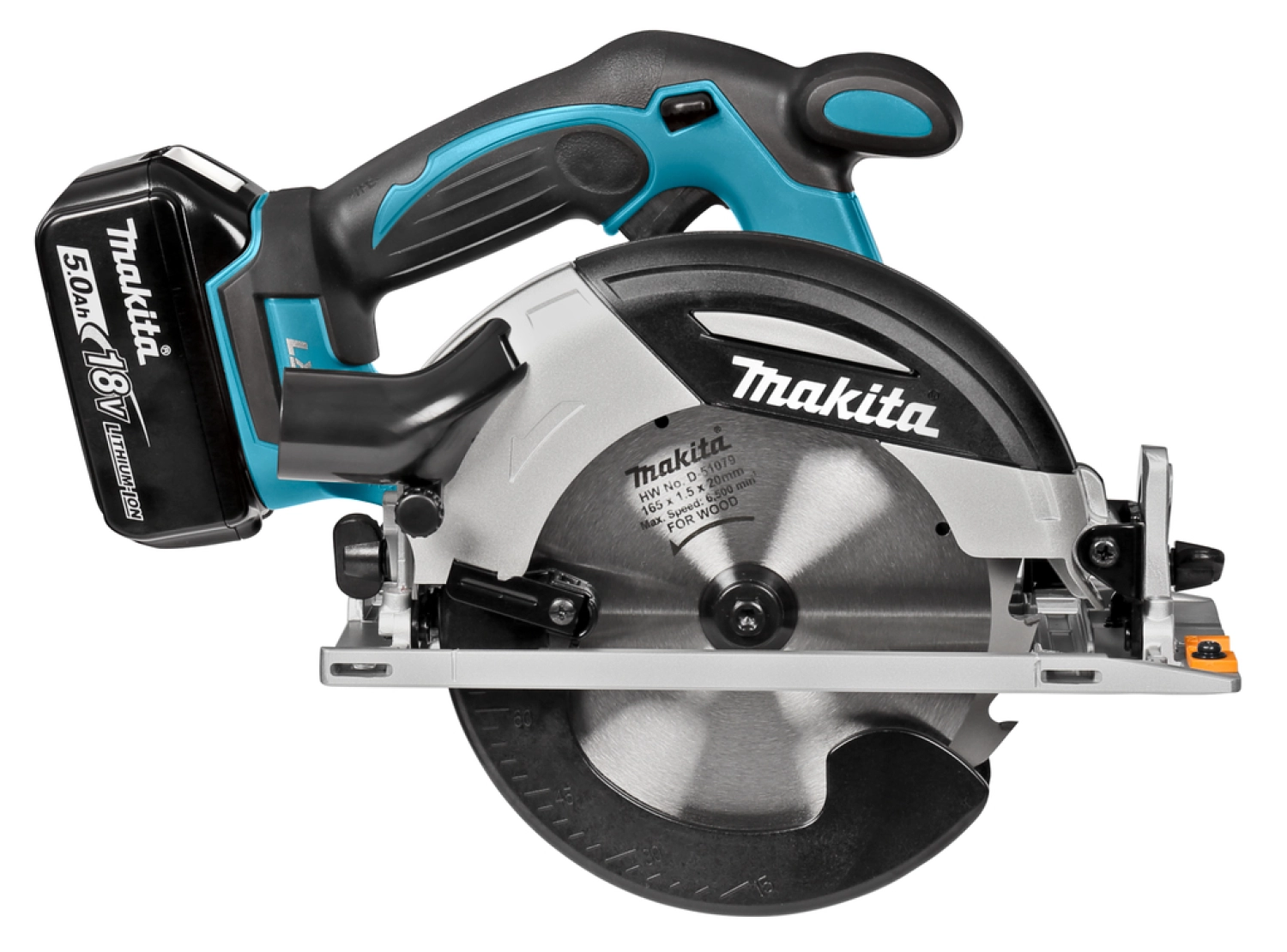 Makita DHS630RTJ 18V Li-Ion Accu Cirkelzaag Set (2x 5.0Ah Accu) In Mbox - 165mm thumbnail 3