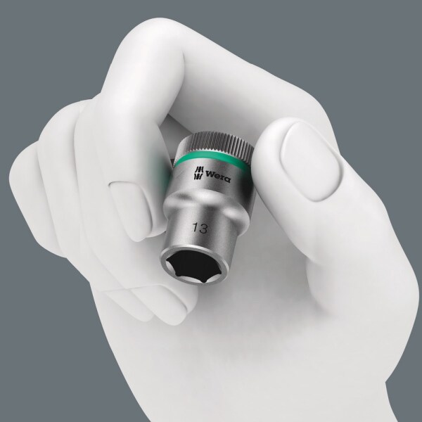 Wera 05005460001 9-delige Dop-magneetstrip C 4 Zyklop Doppenset Incl. Houder - 1/2" - Detailed view of the product