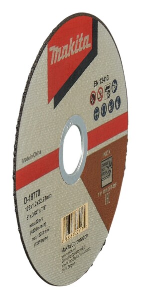 Makita D-18770 Doorslijpschijven -125x22,23x1.2mm - RVS (100 St) - Detailed view of the product