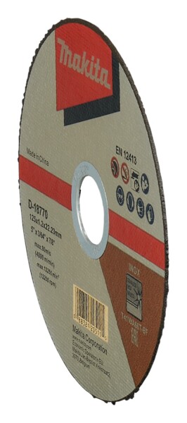 Makita D-18770 Doorslijpschijven -125x22,23x1.2mm - RVS (100 St) - Detailed view of the product