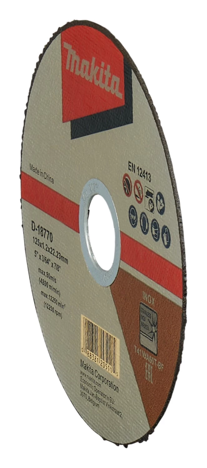 Makita D-18770 Doorslijpschijven -125x22,23x1.2mm - RVS (100 St) thumbnail 4