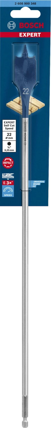 Bosch 2608900348 EXPERT Speedboor Self Cut Speed - Zeskantschacht - 22x400mm thumbnail 2