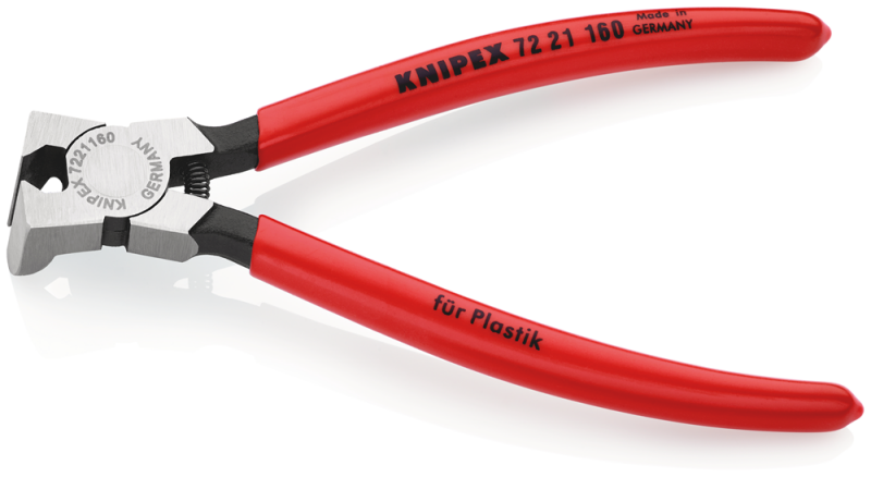 Knipex 7221160 Zijsnijtang Voor Kunststof - 160mm - Detailed view of the product