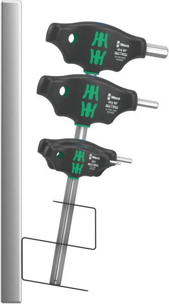 Wera 05023453001 7-delige 454/7 HF Set 2 Hex-Plus T-greep Schroevendraaierset In Metalen Rek - Met Vasthoudfunctie - Detailed view of the product