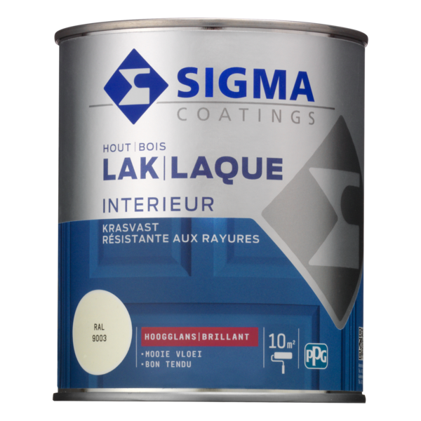 Sigma Interieurlak Ral 9003 Hoogglans 0,75ltr