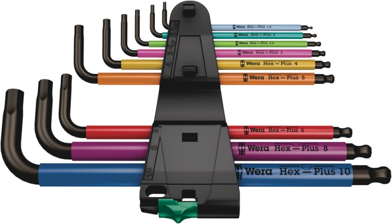 Wera 05022089001 9-delige Multicolour Inbussleutelset - 1,5-10mm - Detailed view of the product
