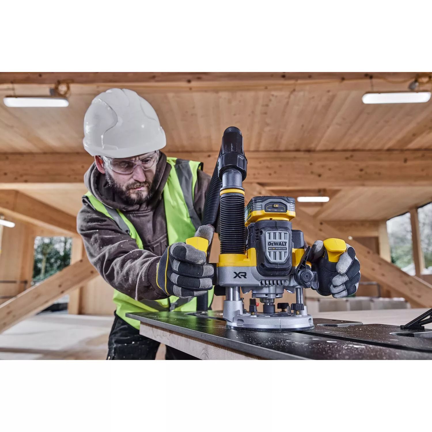 DeWALT DCW620NT 18V Li-ion Accu Bovenfrees Body In TSTAK - 12mm thumbnail 4