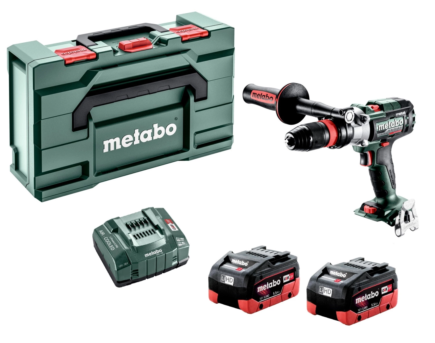 Metabo SB 18 LTX-3 BL Q I Metal 18V LiHD Accu Klopboormachine Set (2x 5.5Ah Accu) In MetaBOX - 130Nm - 68mm