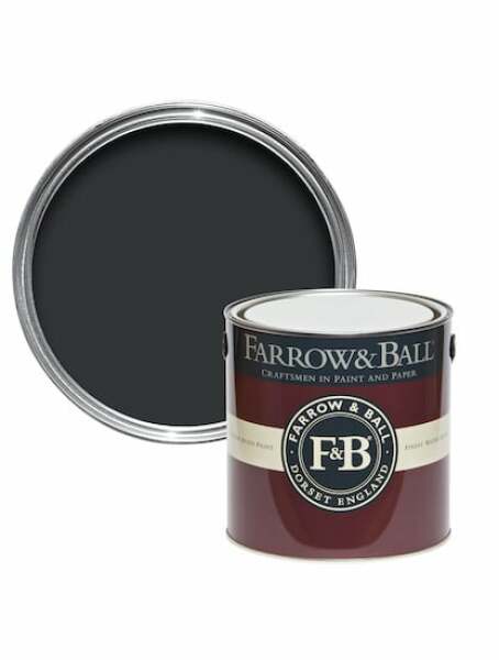 Farrow&Ball Exterior Eggshell Pitch Black No.256 2,5L afbeelding